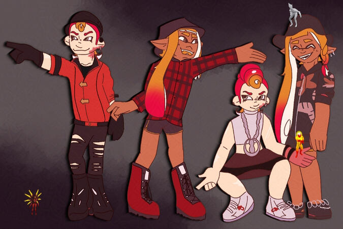 A friend and I&#39;s Splatoon OCs