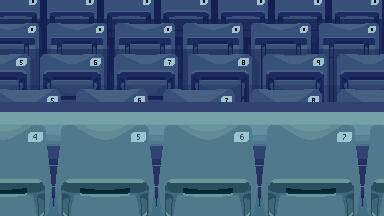 Custom pixel art background for a video game level